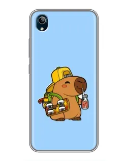 Чохол для Vivo Y91C з картинкою «Капібара на скейті»