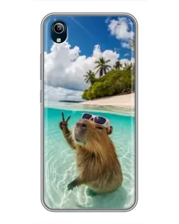 Чохол для Vivo Y91C з картинкою «Капібара на морі»