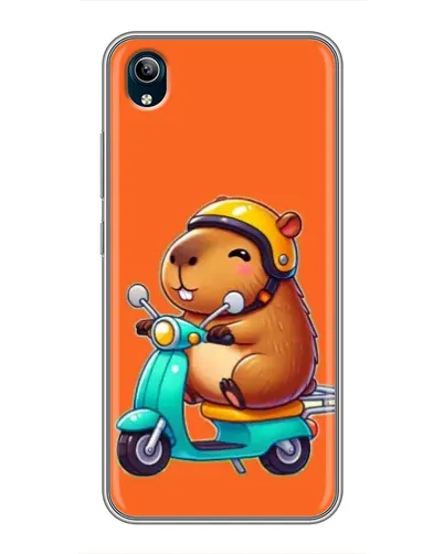 Чохол для Vivo Y91C з картинкою «Капібара на скутері»