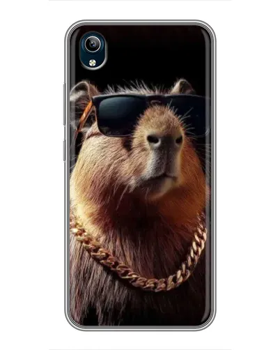 Чохол для Vivo Y91C з картинкою «Капібара золотий ланцюг»