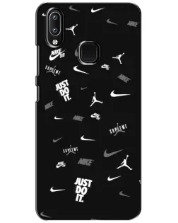 Чехол для Vivo Y93 Lite с картинкой «Nike Black Pattern»
