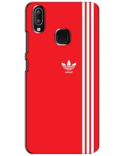Чехол для Vivo Y93 Lite с картинкой «Красный минимализм Adidas»