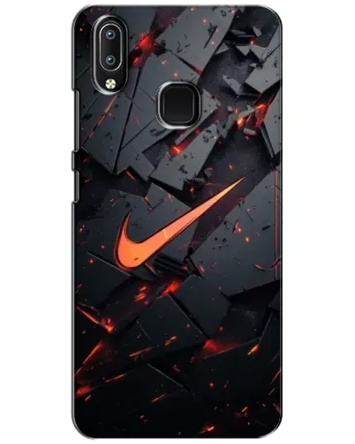 Чехол для Vivo Y93 Lite с картинкой «Nike — эффект разломов»