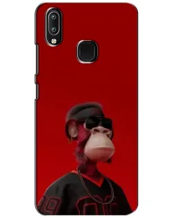 Чехол для Vivo Y93 Lite с картинкой «Bored Ape в красном»
