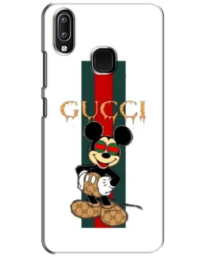 Чехол для Vivo Y93 Lite с картинкой «Микки Маус Gucci — полосы»