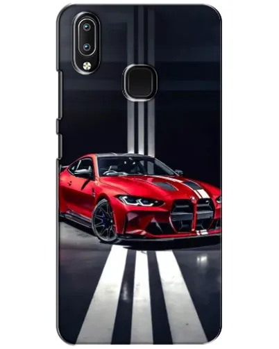Чехол для Vivo Y93 Lite с картинкой «Красная BMW на дороге»