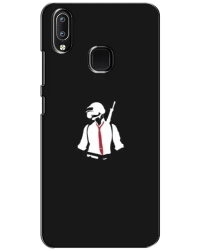 Чехол для Vivo Y93 Lite с картинкой «PUBG — силуэт воина»