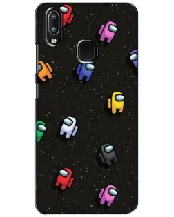 Чехол для Vivo Y93 Lite с картинкой «Космический паттерн Among Us»