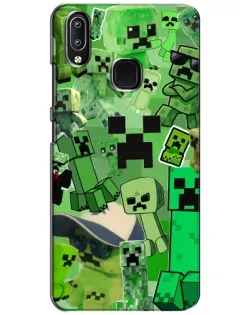 Чехол для Vivo Y93 Lite с картинкой «Криперы Minecraft»