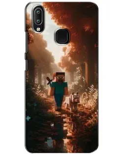 Чехол для Vivo Y93 Lite с картинкой «Стив в лесу»