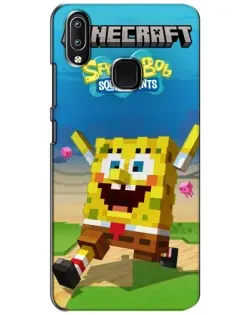 Чохол для Vivo Y93 Lite з картинкою «Губка Боб Minecraft»