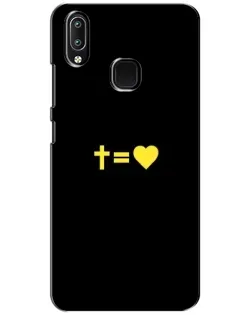 Чехол для Vivo Y93 Lite с картинкой «Сердце и Крест»