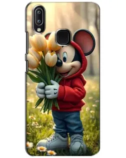 Чехол для Vivo Y93 Lite с картинкой «Микки с тюльпанами»