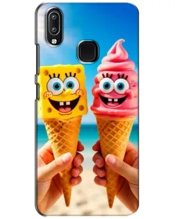Чехол для Vivo Y93 Lite с картинкой «Спанч Боб мороженое»