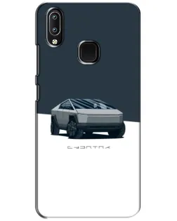 Чехол для Vivo Y93 Lite с картинкой «Серебристый Cybertruck Tesla»