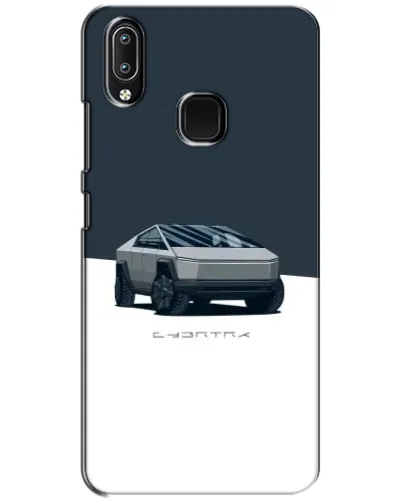 Чехол для Vivo Y93 Lite с картинкой «Серебристый Cybertruck Tesla»
