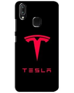 Чехол для Vivo Y93 Lite с картинкой «Tesla Red Logo»