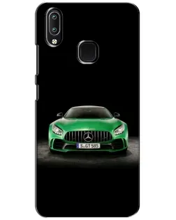 Чехол для Vivo Y93 Lite с картинкой «Mercedes — неоновый лого»