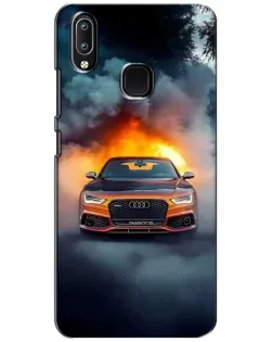 Чехол для Vivo Y93 Lite с картинкой «Audi в огненном дыму»