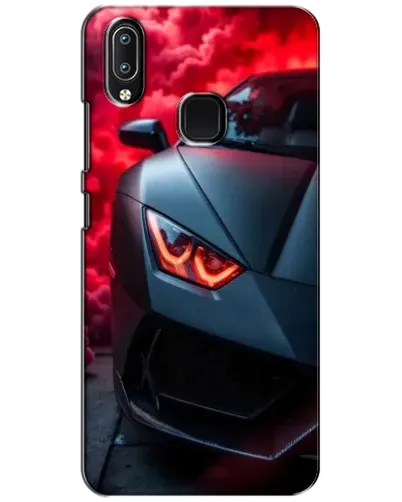 Чехол для Vivo Y93 Lite с картинкой «Lamborghini красное сияние»