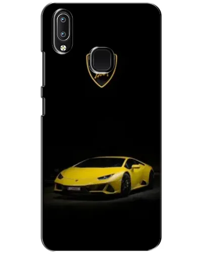 Чехол для Vivo Y93 Lite с картинкой «Lamborghini желтый акцент»