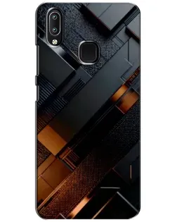 Чехол для Vivo Y93 Lite с картинкой «Черные геометрические блоки»