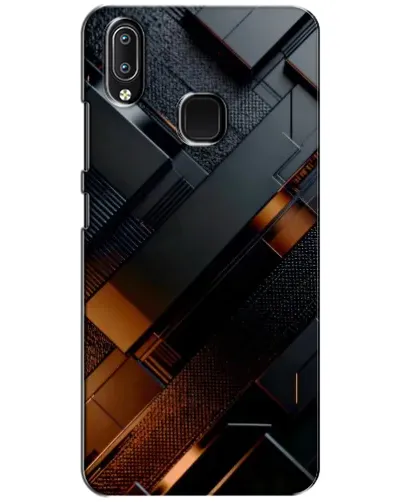 Чехол для Vivo Y93 Lite с картинкой «Черные геометрические блоки» Чехол для Vivo Y93 Lite с картинкой «Черные геометрические блоки»