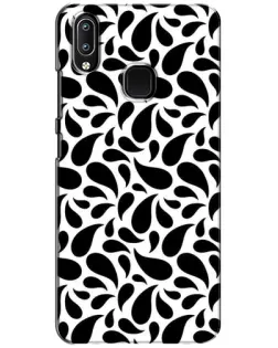 Чехол для Vivo Y93 Lite с картинкой «Контрастные черные капли»