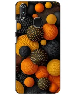 Чехол для Vivo Y93 Lite с картинкой «Объемные оранжевые сферы»