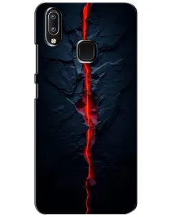 Чехол для Vivo Y93 Lite с картинкой «Kрасная лавовая трещина»