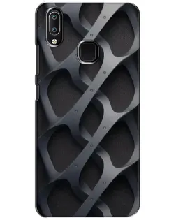 Чехол для Vivo Y93 Lite с картинкой «Объемное серое плетение»