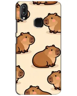 Чохол для Vivo Y93 Lite з картинкою «Паттерн милих капібар»