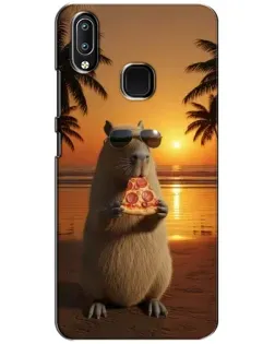 Чохол для Vivo Y93 Lite з картинкою «Капібара з піцою»