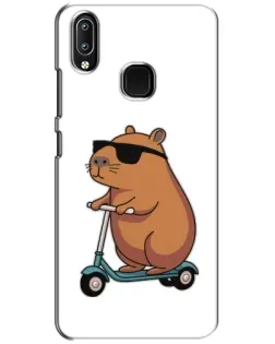 Чохол для Vivo Y93 Lite з картинкою «Капібара на самокаті»