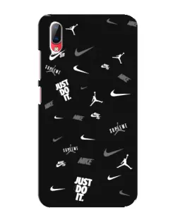 Чехол для Vivo Y93 / Y93S с картинкой «Nike Black Pattern»