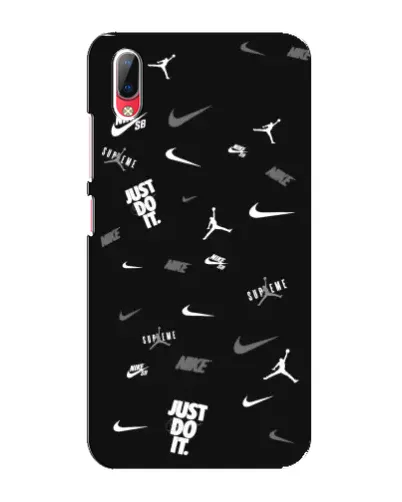 Чехол для Vivo Y93 / Y93S с картинкой «Nike Black Pattern»