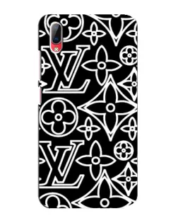 Чехол для Vivo Y93 / Y93S с картинкой «Черно-белый узор LV»