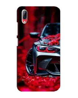 Чехол для Vivo Y93 / Y93S с картинкой «Спортивная BMW и цветы»