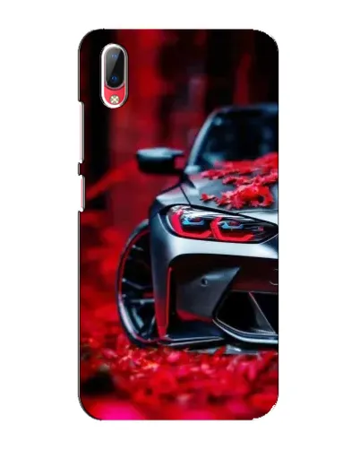 Чехол для Vivo Y93 / Y93S с картинкой «Спортивная BMW и цветы»