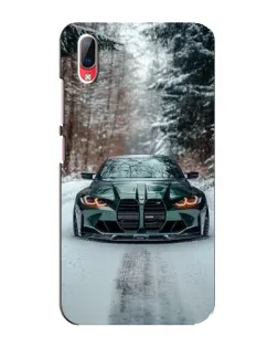 Чехол для Vivo Y93 / Y93S с картинкой «BMW в зимнем лесу»
