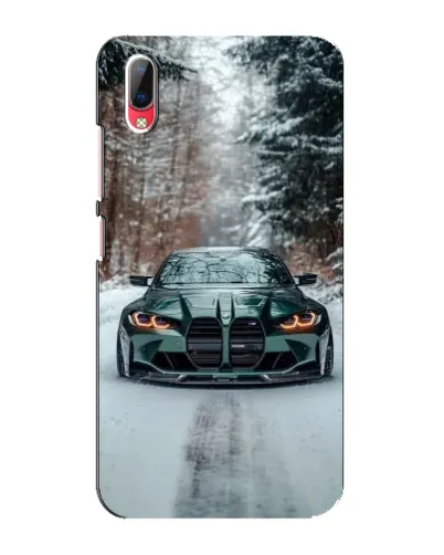Чехол для Vivo Y93 / Y93S с картинкой «BMW в зимнем лесу»