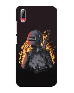Чехол для Vivo Y93 / Y93S с картинкой «PUBG — огненный силуэт»
