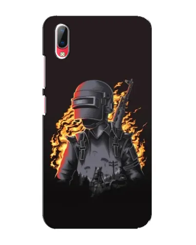 Чехол для Vivo Y93 / Y93S с картинкой «PUBG — огненный силуэт»