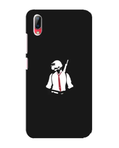 Чехол для Vivo Y93 / Y93S с картинкой «PUBG — силуэт воина»