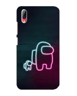 Чехол для Vivo Y93 / Y93S с картинкой «Among Us неон-арт»