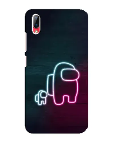 Чехол для Vivo Y93 / Y93S с картинкой «Among Us неон-арт»