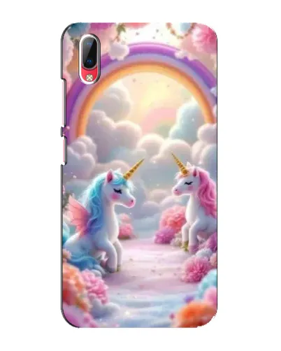 Чохол для Vivo Y93 / Y93S з картинкою «Веселка і єдинороги»