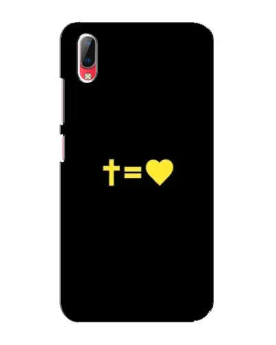 Чехол для Vivo Y93 / Y93S с картинкой «Сердце и Крест»