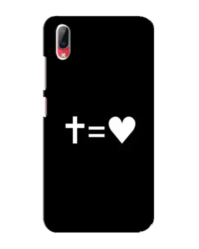 Чехол для Vivo Y93 / Y93S с картинкой «Крест и Сердце»