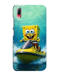 Чехол для Vivo Y93 / Y93S с картинкой «Спанч Боб на гидроцикле»